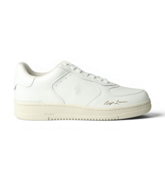 Polo Ralph Lauren White Leather Masters Low Sneakers