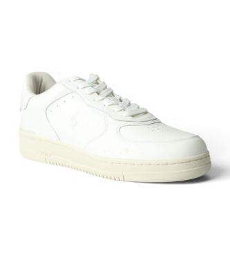 Polo Ralph Lauren White Leather Masters Low Sneakers