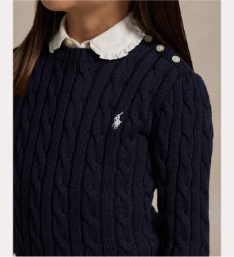 Polo Ralph Lauren Camisola de malha com fios azul-marinho