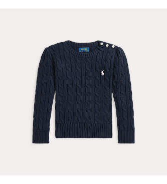 Polo Ralph Lauren Camisola de malha com fios azul-marinho