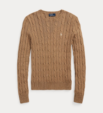 Polo Ralph Lauren Camisola de malha com fios castanha