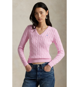 Polo Ralph Lauren Jersey Cable Knit rosa