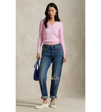 Polo Ralph Lauren Jersey Cable Knit rosa