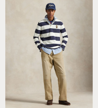 Polo Ralph Lauren Pull Polo Bear Classic Fit bleu, blanc