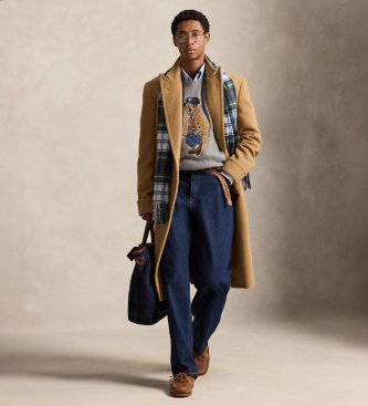 Polo Ralph Lauren Pull avec Polo Bear coupe ajustée gris