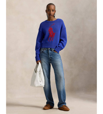Polo Ralph Lauren Cotton jumper with Big Pony blue