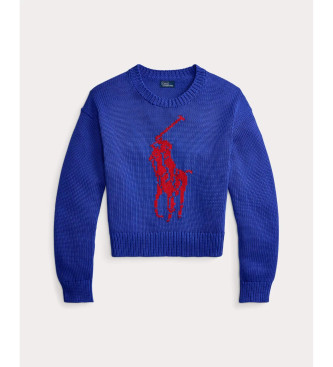 Polo Ralph Lauren Cotton jumper with Big Pony blue