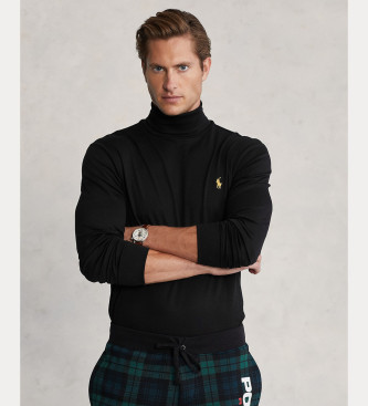 Polo Ralph Lauren Black cotton turtleneck jumper