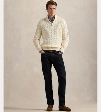 Polo Ralph Lauren Maglione in cotone lavorato a maglia beige