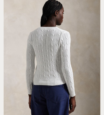 Polo Ralph Lauren Bomullsjersey i vit ecru stickad jersey