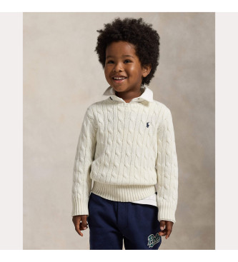 Polo Ralph Lauren Jersey de coton en jersey cru blanc
