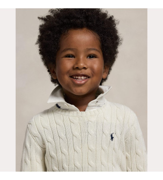Polo Ralph Lauren Jersey de coton en jersey cru blanc