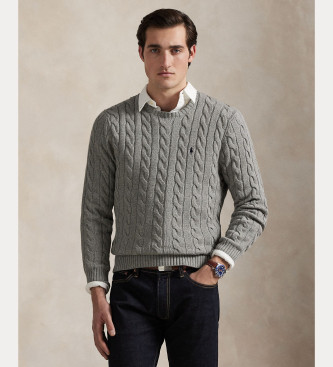 Polo Ralph Lauren Bawełniany dżersej z dzianiny w kolorze szarym ecru