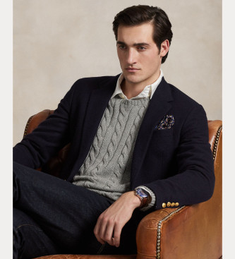 Polo Ralph Lauren Bawełniany dżersej z dzianiny w kolorze szarym ecru