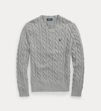 Polo Ralph Lauren Bawełniany dżersej z dzianiny w kolorze szarym ecru