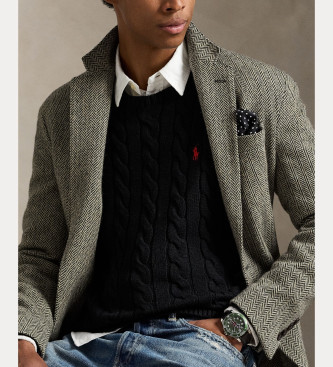 Polo Ralph Lauren Jersey de algodn en punto de ochos negro