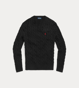 Polo Ralph Lauren Jersey de algodn en punto de ochos negro