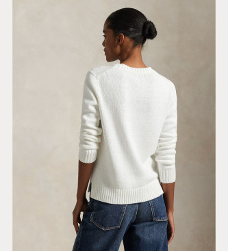 Polo Ralph Lauren Pullover i bomuld og hr med hvid Polo Bear