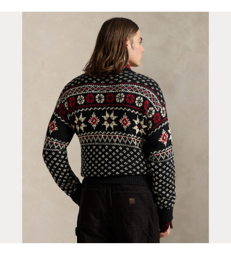 Polo Ralph Lauren Maglione in cashmere con fiocco di neve nero