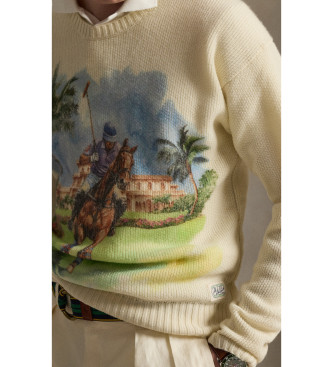 Polo Ralph Lauren Pull en cachemire motif beige