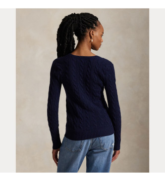 Polo Ralph Lauren Marineblauer Pullover aus Wolle und Kaschmir