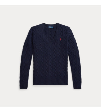 Polo Ralph Lauren Marineblauer Pullover aus Wolle und Kaschmir