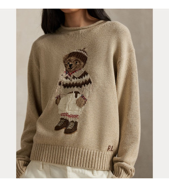 Polo Ralph Lauren Rullekravepullover med beige polobjrn