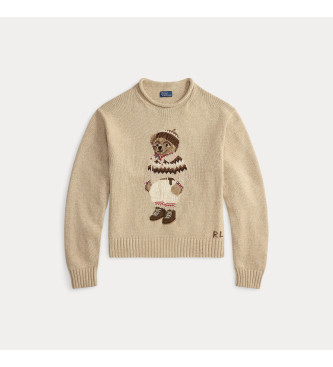 Polo Ralph Lauren Rullekravepullover med beige polobjrn