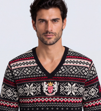 Polo Ralph Lauren Maglione di lana ricamato nero
