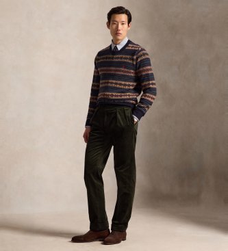 Polo Ralph Lauren Maglione di lana Fair Isle marrone