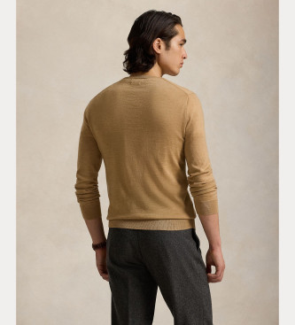 Polo Ralph Lauren Camisola de l lavvel bege de corte justo