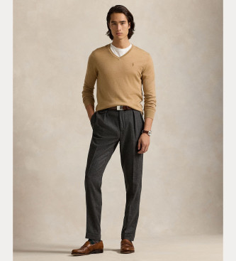 Polo Ralph Lauren Camisola de l lavvel bege de corte justo