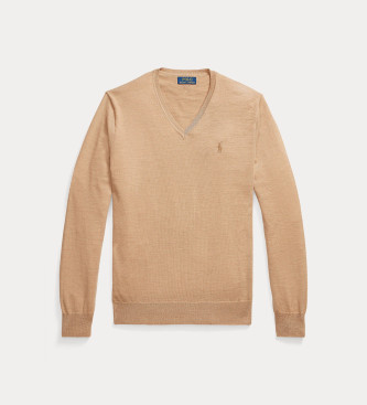 Polo Ralph Lauren Camisola de l lavvel bege de corte justo