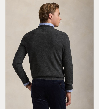 Polo Ralph Lauren Pralen volneni pulover Slim Fit sive barve