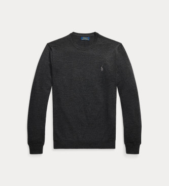 Polo Ralph Lauren Pralen volneni pulover Slim Fit sive barve