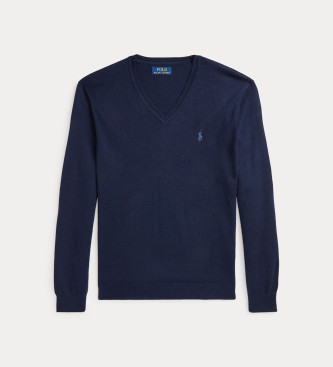 Polo Ralph Lauren Wełniany sweter Slim Fit w kolorze granatowym