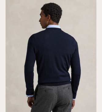 Polo Ralph Lauren Camisola de l lavvel Slim Fit azul-marinho