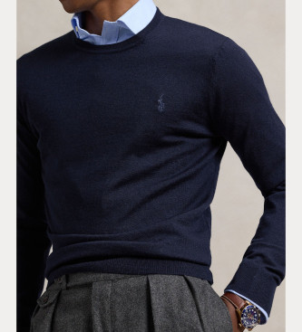 Polo Ralph Lauren Camisola de l lavvel Slim Fit azul-marinho
