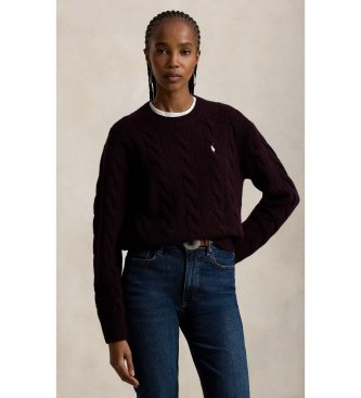 Polo Ralph Lauren Lila tröja i ull och kashmir