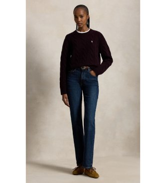 Polo Ralph Lauren Lila tröja i ull och kashmir