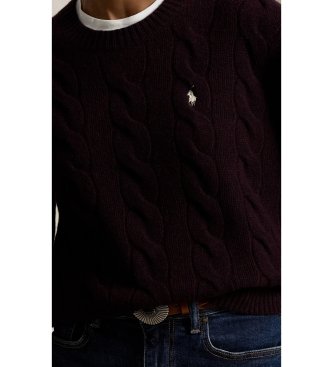 Polo Ralph Lauren Lila tröja i ull och kashmir