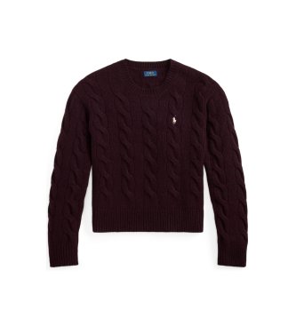 Polo Ralph Lauren Lila tröja i ull och kashmir