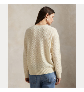 Polo Ralph Lauren Pullover aus Wolle und Kaschmir wei