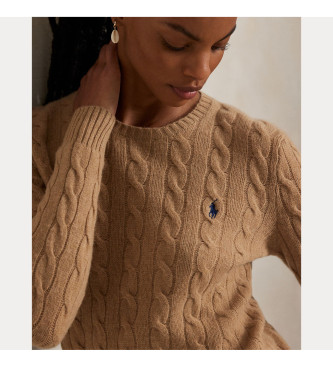 Polo Ralph Lauren Brauner Pullover aus Wolle und Kaschmir