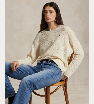 Polo Ralph Lauren Beigefarbener geknoteter Pullover