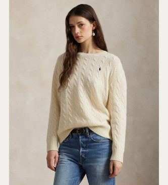 Polo Ralph Lauren Beigefarbener geknoteter Pullover
