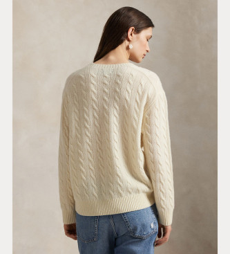 Polo Ralph Lauren Beigefarbener geknoteter Pullover