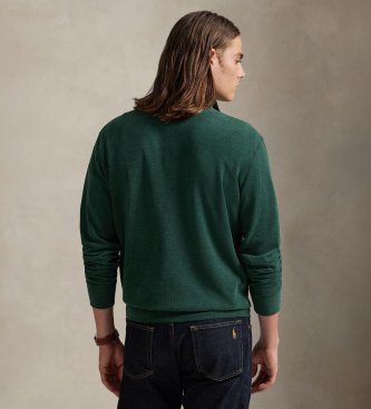 Polo Ralph Lauren Maglione in maglia morbidissima con cerniera verde