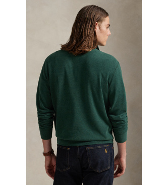 Polo Ralph Lauren Ultraweicher Strickpullover mit grünem Reißverschluss