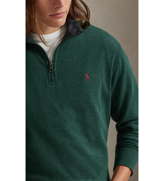 Polo Ralph Lauren Ultraweicher Strickpullover mit grünem Reißverschluss